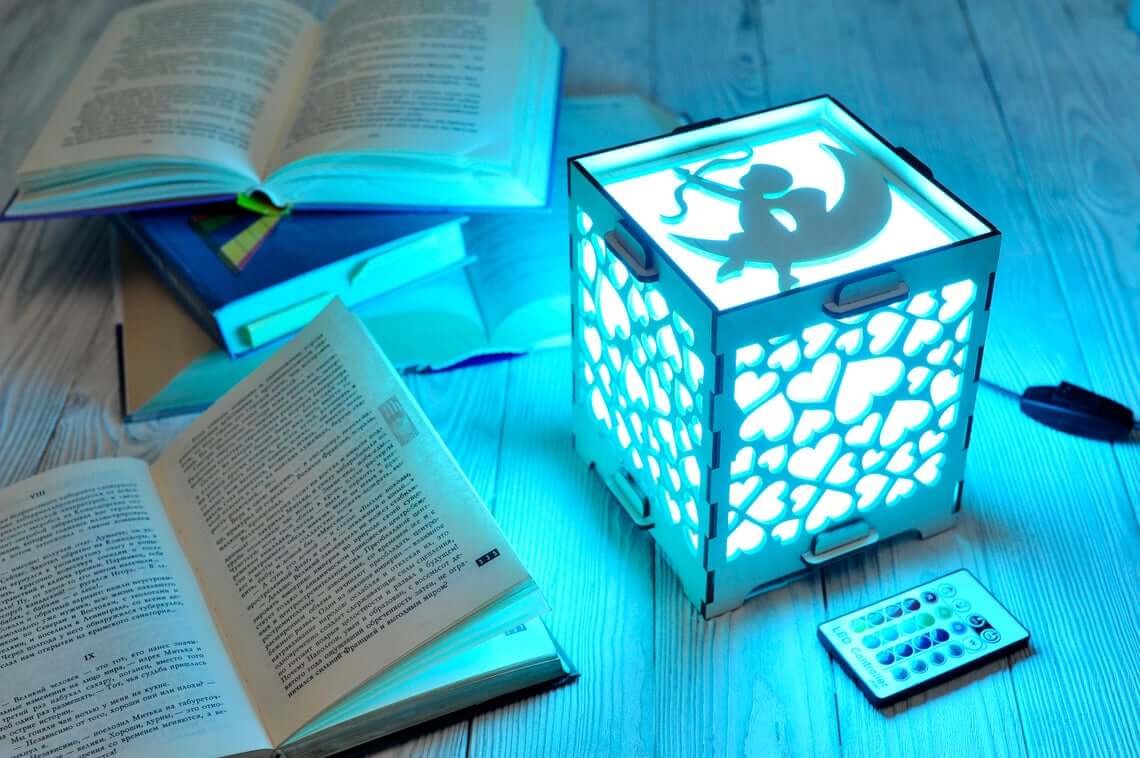 Long Distance Lamp Angel and Hearts for family and friends Tactus store